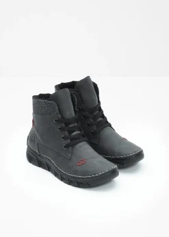 Rieker Boots lacées|Femme Chaussures D'Hiver Fourrées|Marques