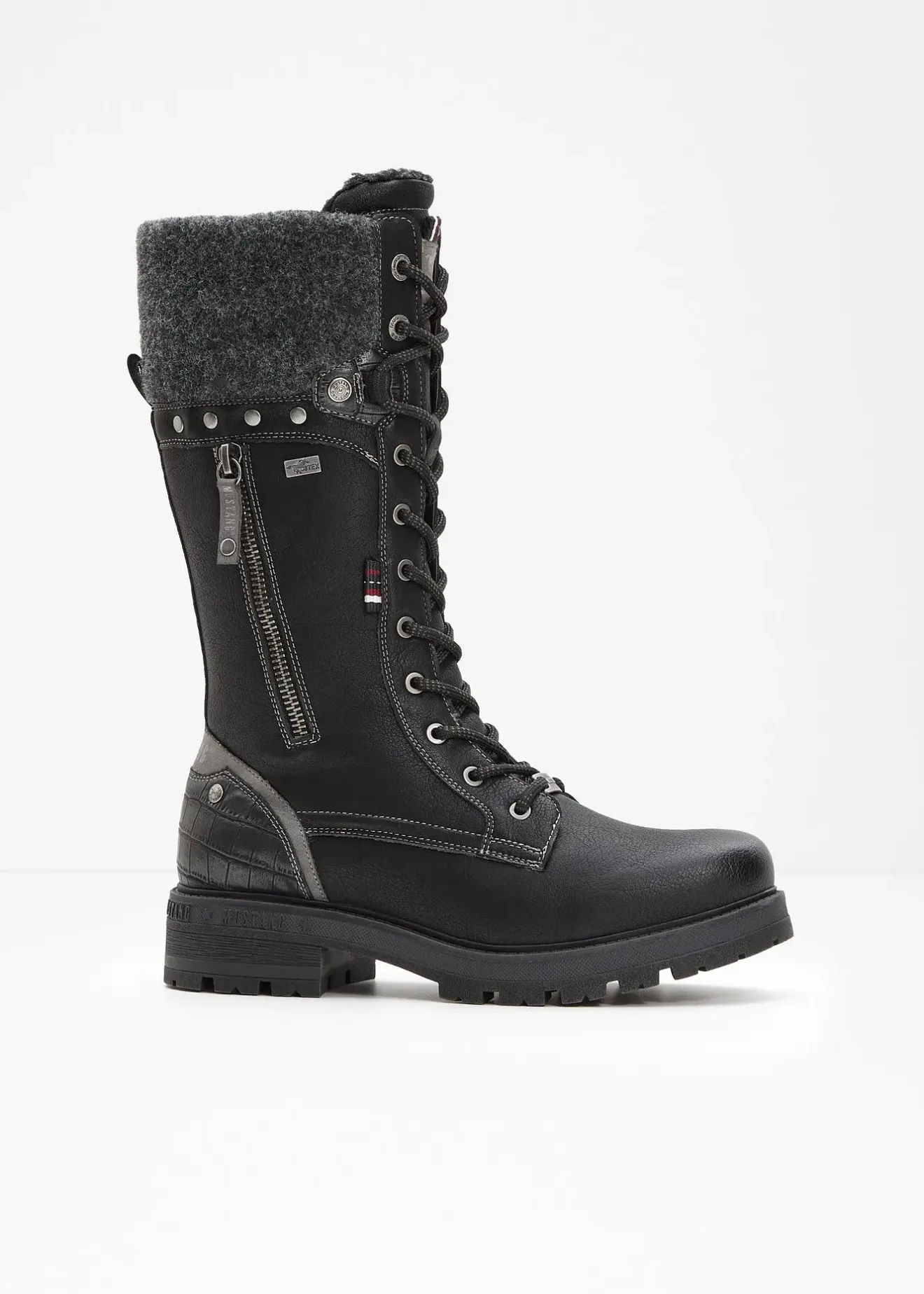 Femme Mustang Chaussures D'Hiver Fourrées|Marques|Bottes à lacets