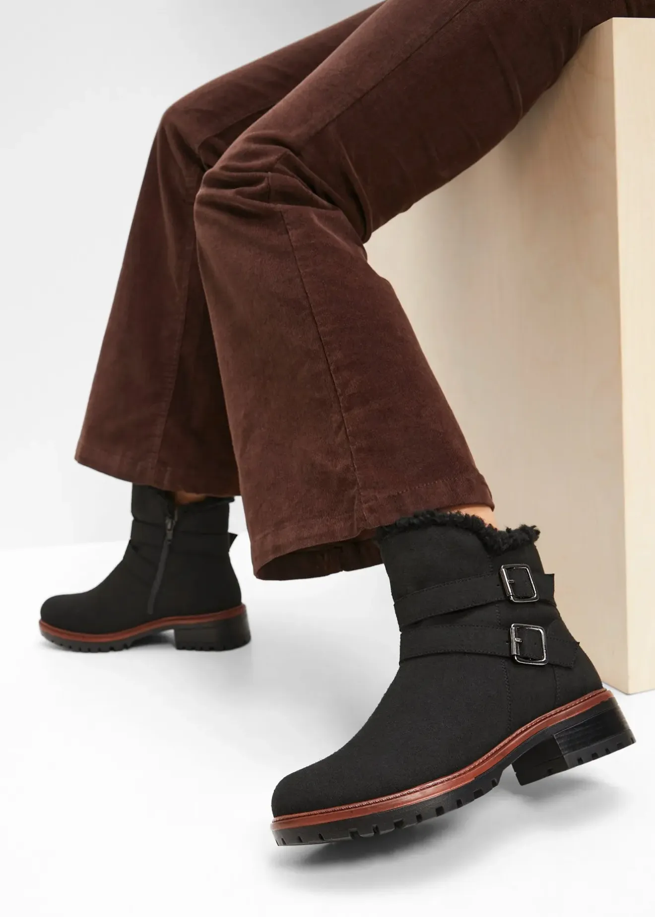 bonprix Bottines|Femme Chaussures D'Hiver Fourrées|Boots