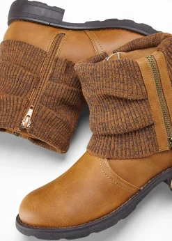 bonprix Bottines à empiècement en maille|Femme Boots
