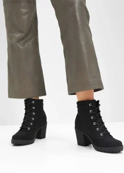 Femme bonprix Boots|Bottines à lacets et talon carré