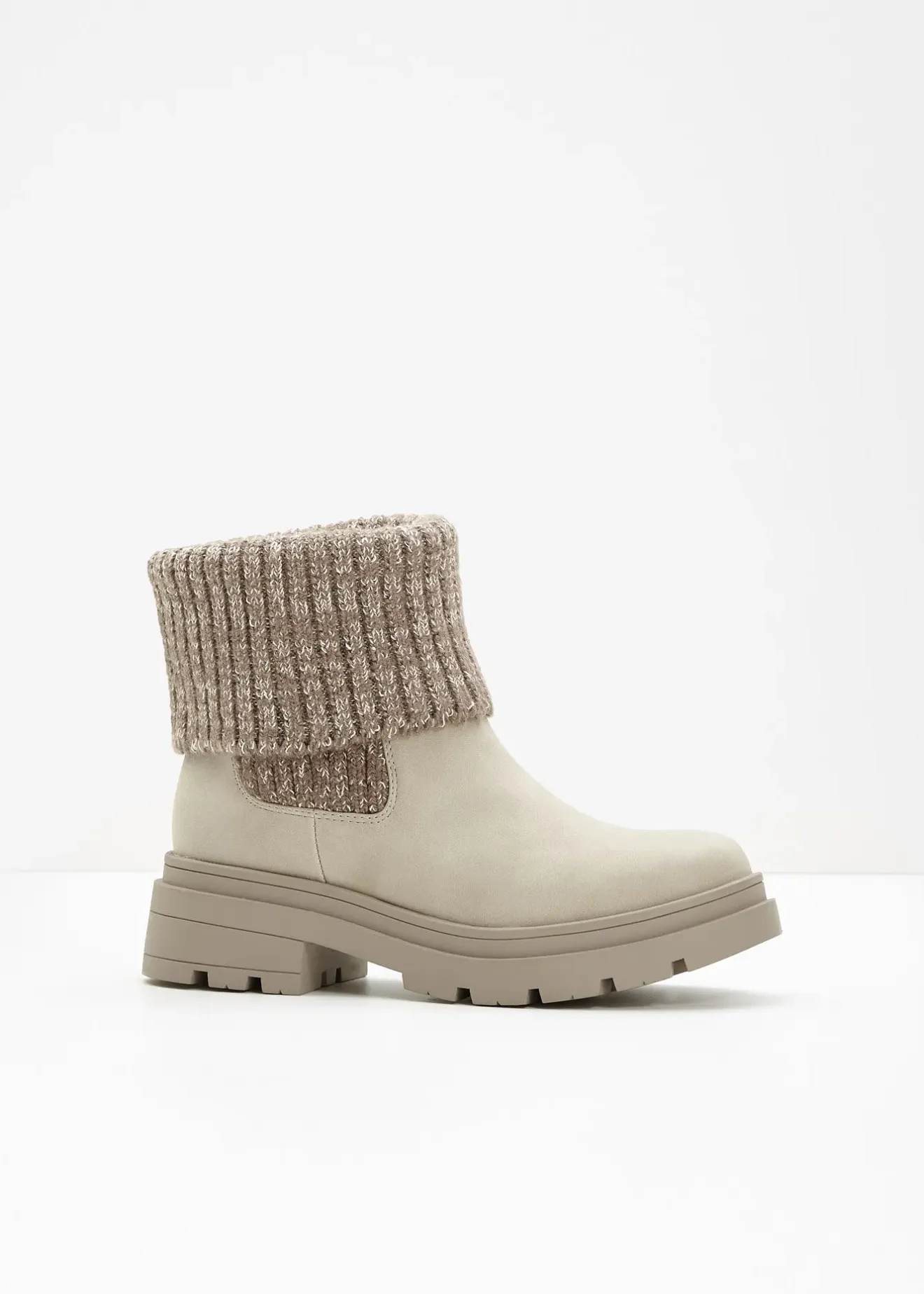 bonprix Bottines Chelsea à empiècement maille|Femme Chaussures D'Hiver Fourrées|Boots