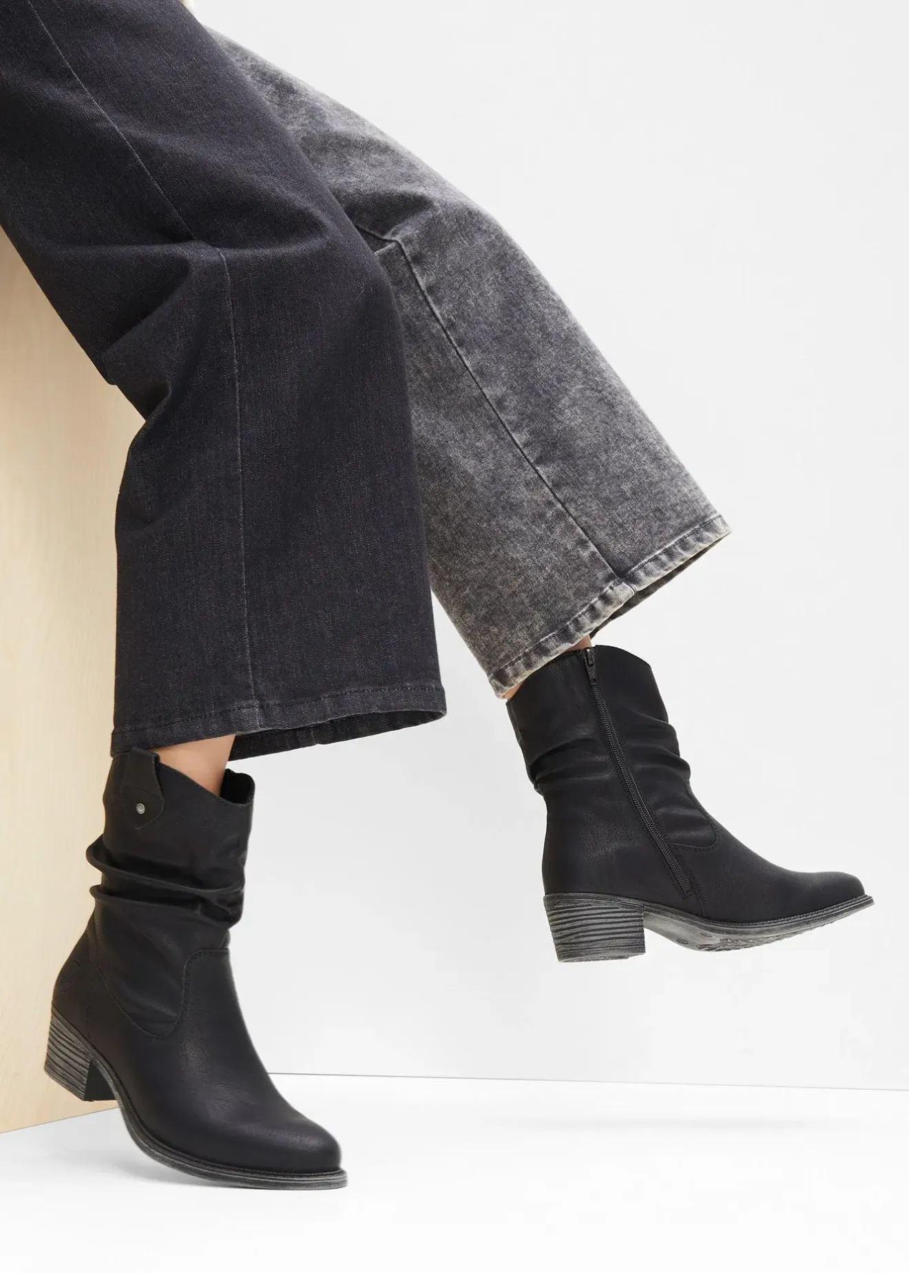 Rieker Bottines cowboy fourrées et confortables|Femme Chaussures D'Hiver Fourrées|Marques