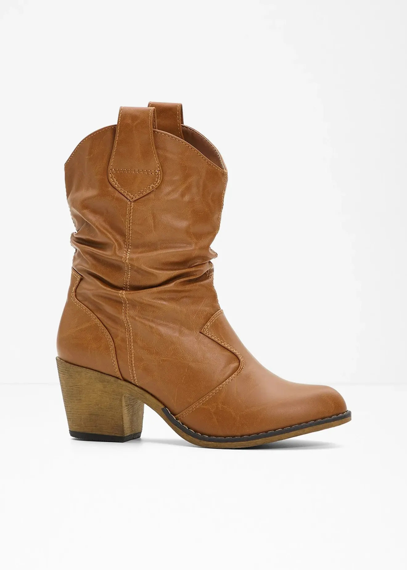 bonprix Bottines western à fronces|Femme Bottines
