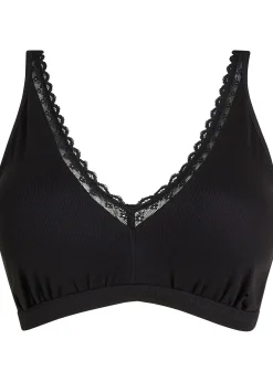 Femme bonprix Lingerie Coton|Soutiens-Gorge|Brassière côtelée avec coton et dentelle