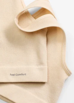 bonprix Brassière côtelée sans couture Feel Comfort|Femme Sans Couture|Basiques