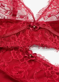 Femme bonprix Lingerie Érotique|Brassière et string taille haute ouvert (ens. 2 pces)