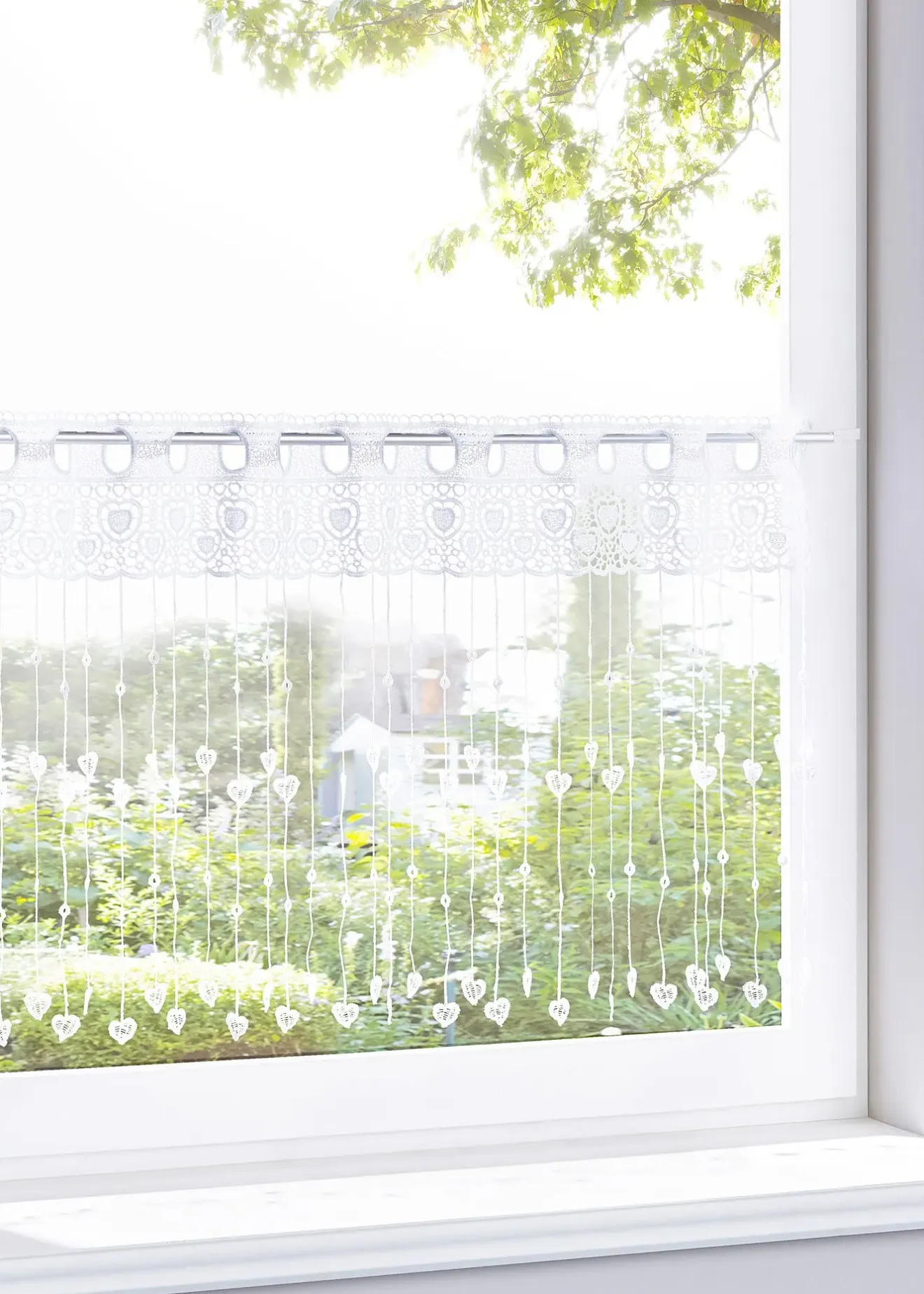 bonprix Brise-bise à fils avec cœurs| Vitrages/Brise-Bise