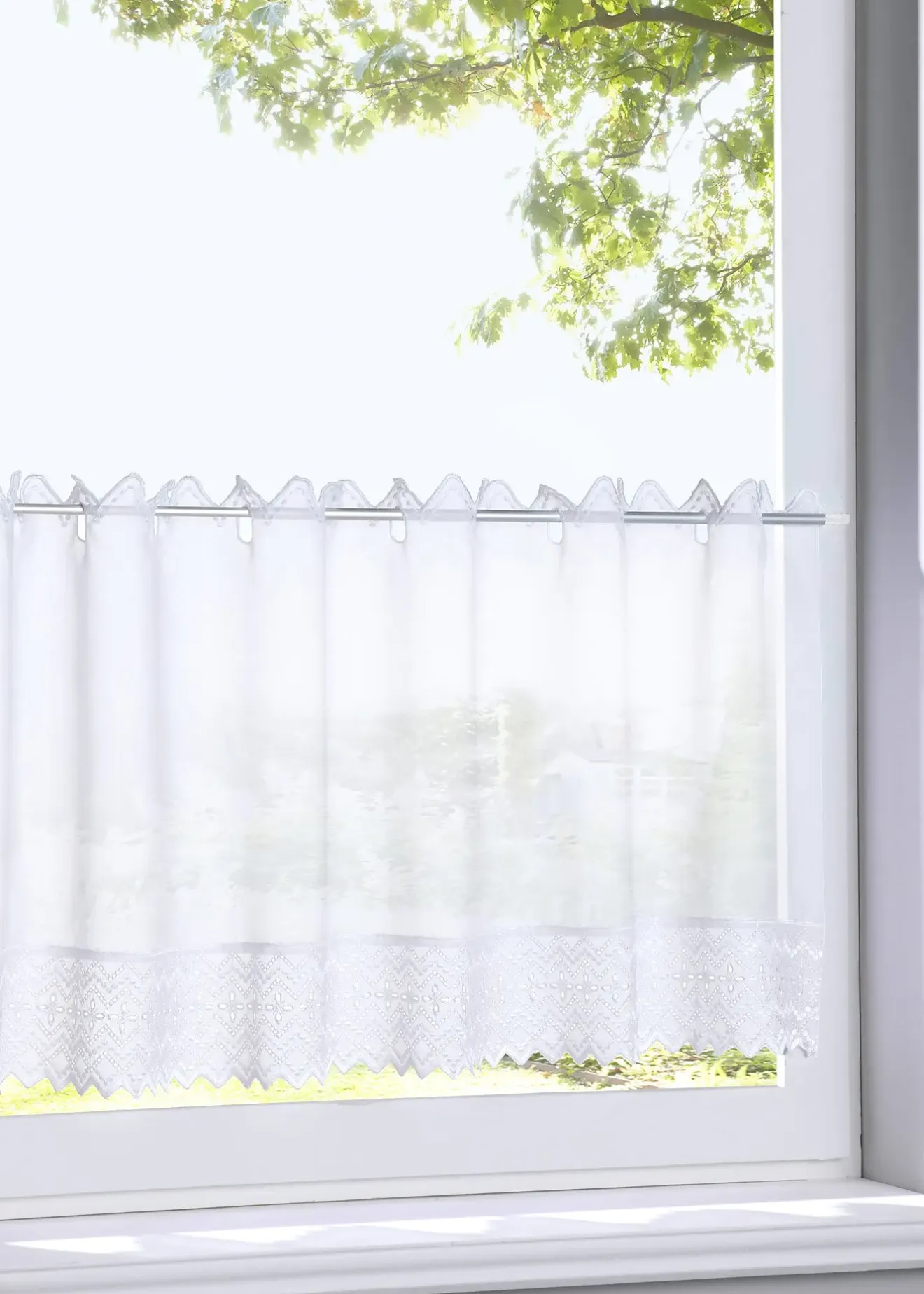 bonprix Vitrages/Brise-Bise|Brise-bise avec bordure brodée