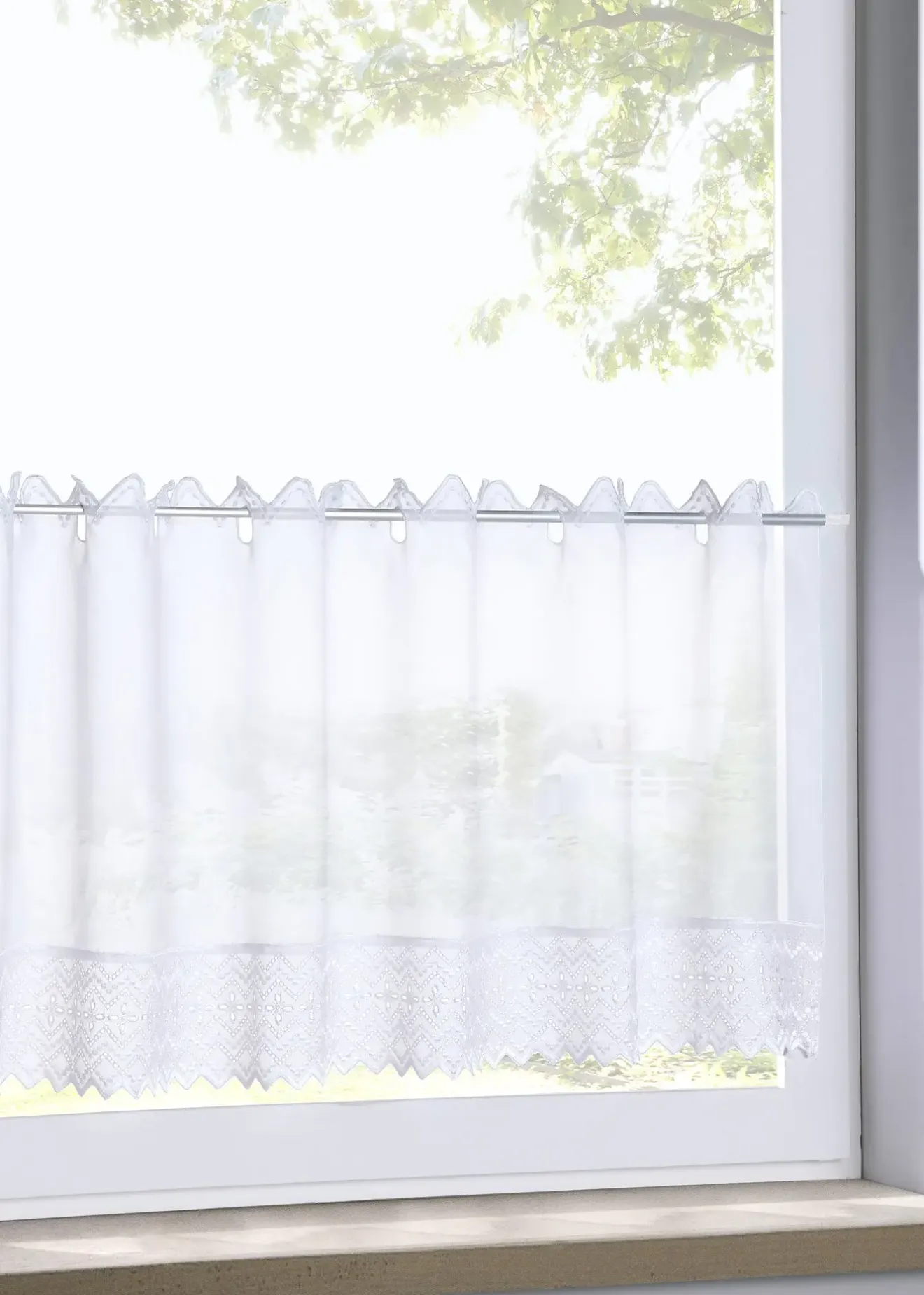 bonprix Vitrages/Brise-Bise|Brise-bise avec bordure brodée