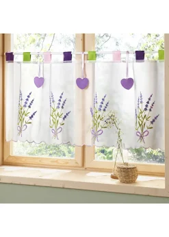 bonprix Vitrages/Brise-Bise|Rideaux & Stores|Brise-bise avec broderie lavande