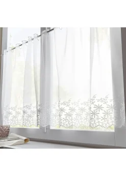 bonprix Brise-bise avec broderies anglaises et polyester recyclé| Vitrages/Brise-Bise