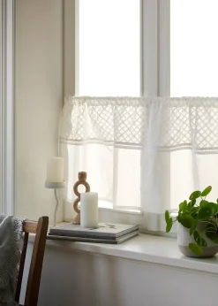 bonprix Brise-bise brodé en coton| Vitrages/Brise-Bise