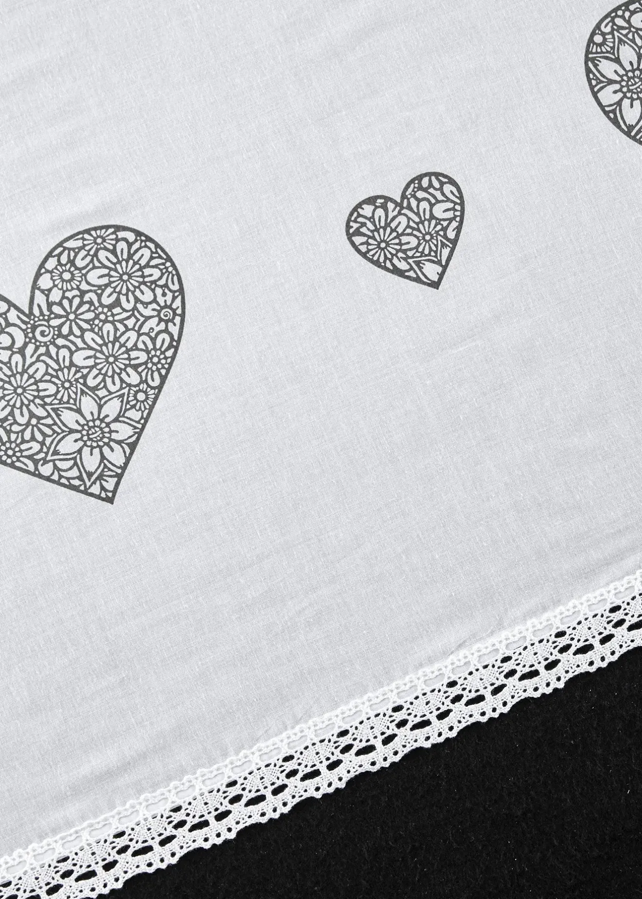 bonprix Brise-bise coton à imprimé cœur| Vitrages/Brise-Bise