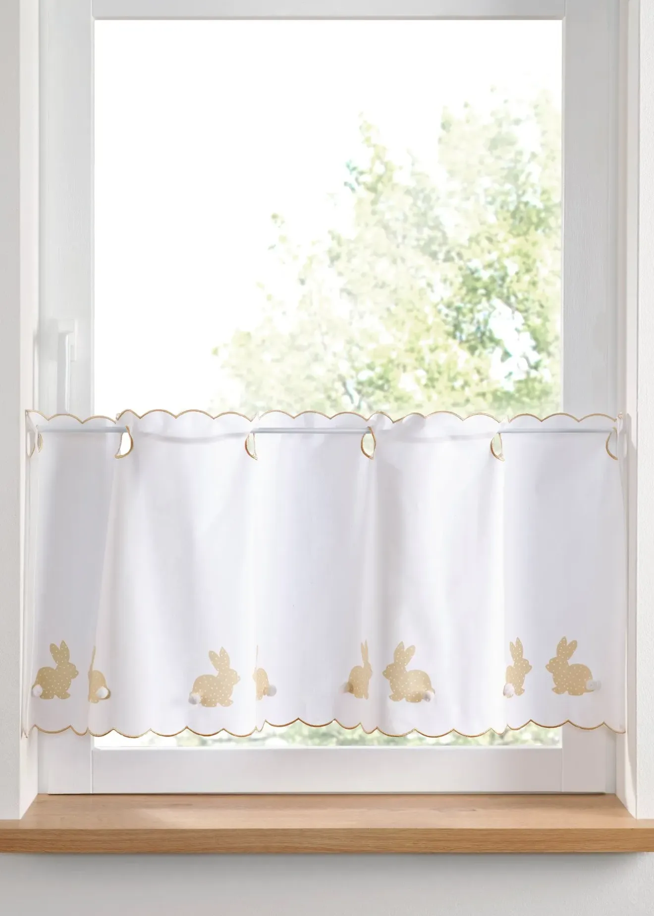 bonprix Brise-bise coton motif lapins| Vitrages/Brise-Bise|Rideaux & Stores