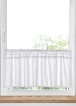 bonprix Vitrages/Brise-Bise|Brise-bise en coton avec bordure dentelle