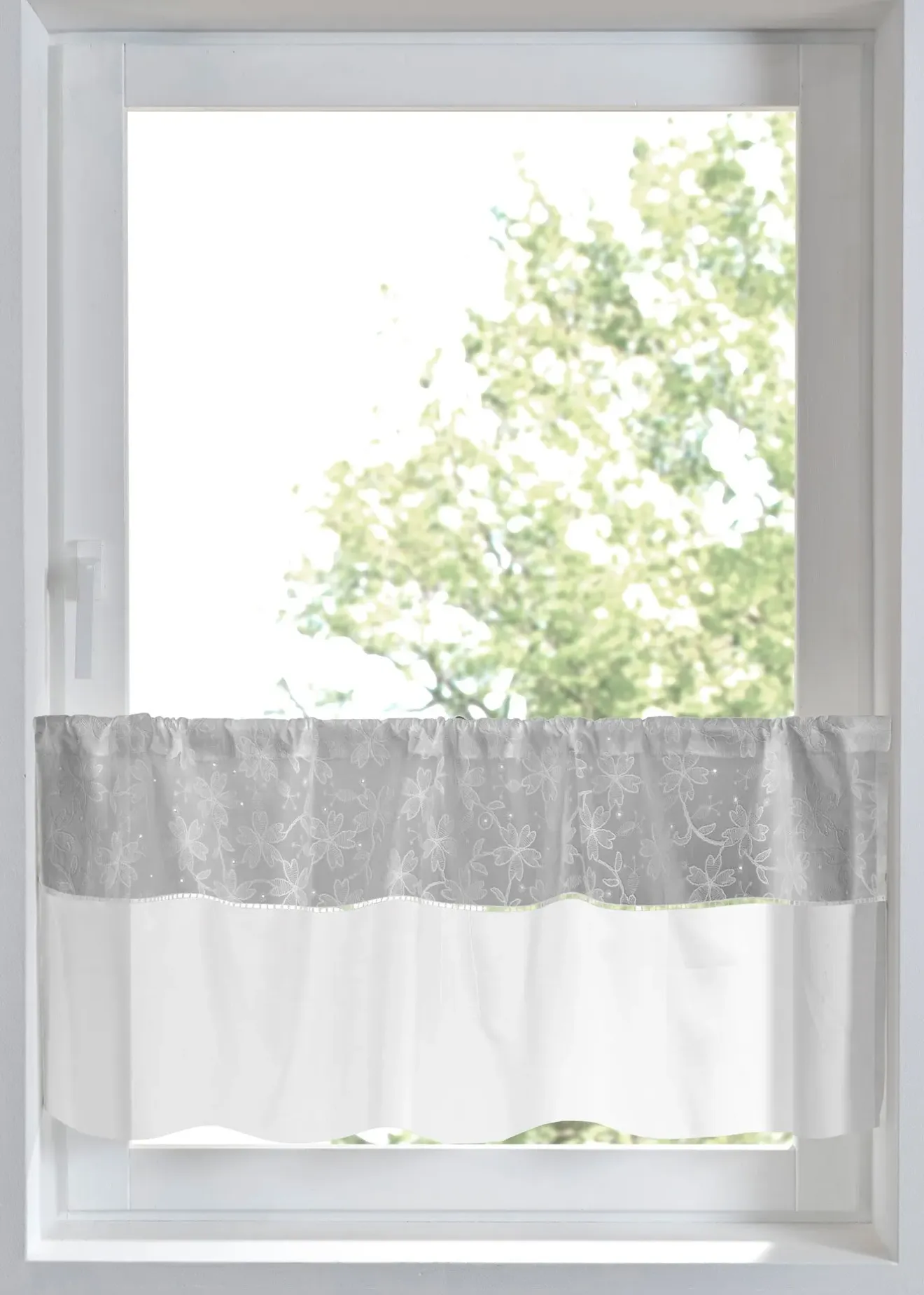 bonprix Vitrages/Brise-Bise|Brise-bise en coton avec broderies