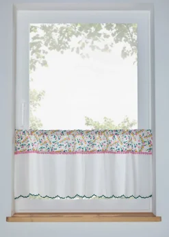 bonprix Brise-bise en coton avec dentelle| Vitrages/Brise-Bise|Rideaux & Stores
