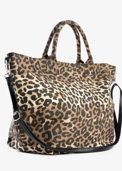 Femme bonprix Sacs|Cabas en toile à imprimé léopard