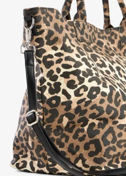 Femme bonprix Sacs|Cabas en toile à imprimé léopard