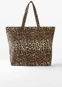 Femme bonprix Sacs|Cabas en toile motif léopard