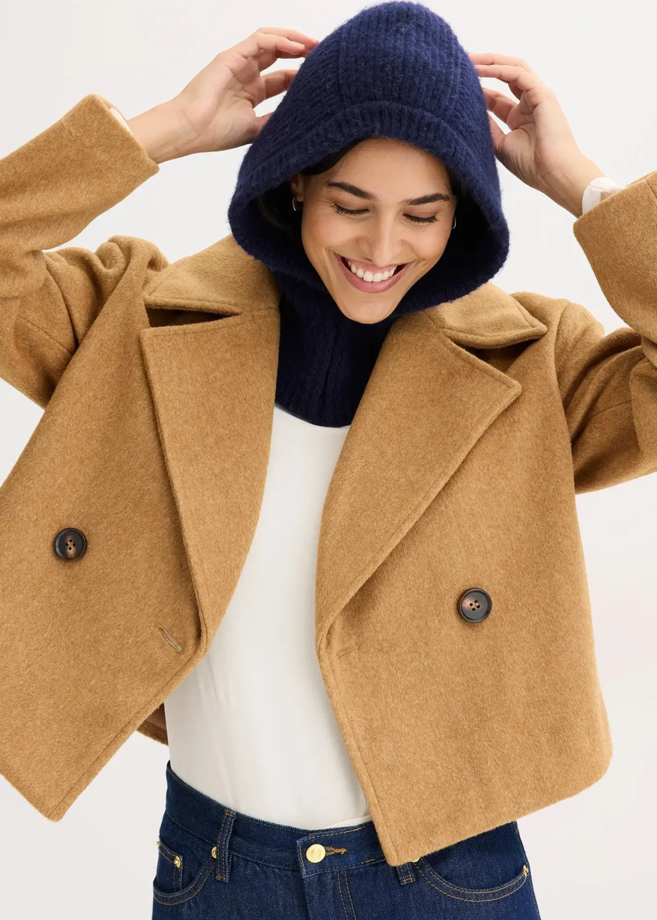 Femme bonprix Écharpes & Foulards|Cagoule en maille