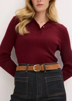 bonprix Ceinture en cuir avec boucle brillante|Femme Ceintures