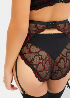 Femme bonprix Lingerie Érotique|Chaussettes & Collants|Ceinture porte-jarretelles à dentelle