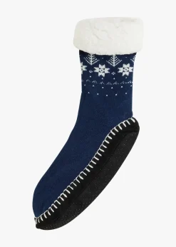 bonprix Chaussettes d’intérieur avec semelle antiglisse cousue et doublure moumoute|Femme Garçons·Collants|Garçons·Bas