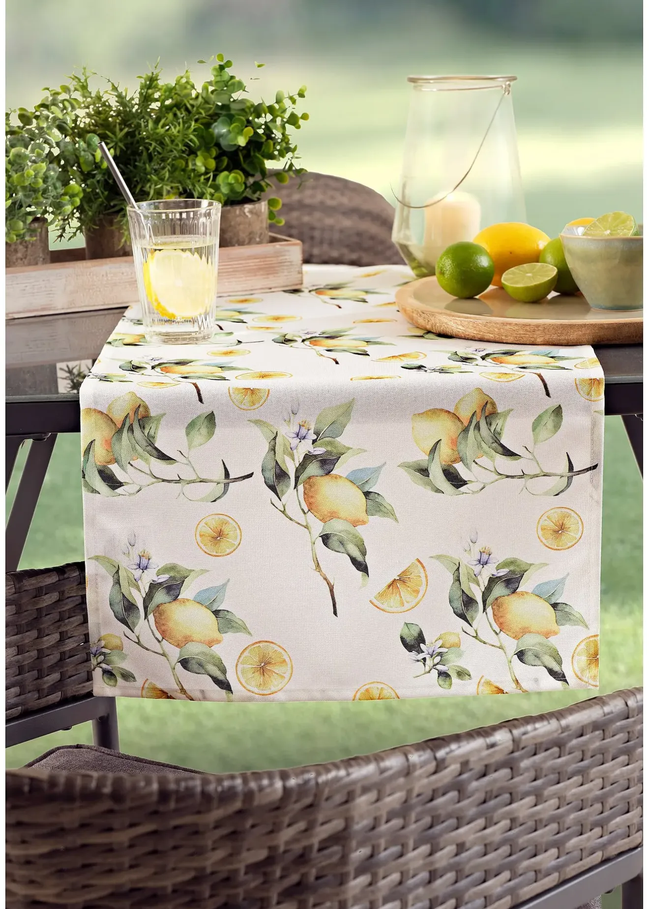 bonprix Arts De La Table|Linge De Table|Chemin de table avec imprimé citrons