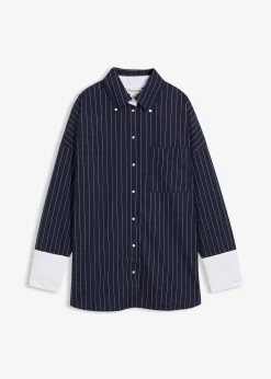 Femme bonprix Chemisiers|Chemise à rayures tennis, viscose mélangée