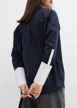 Femme bonprix Chemisiers|Chemise à rayures tennis, viscose mélangée