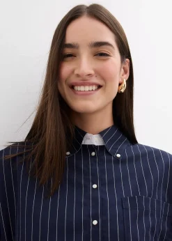 Femme bonprix Chemisiers|Chemise à rayures tennis, viscose mélangée