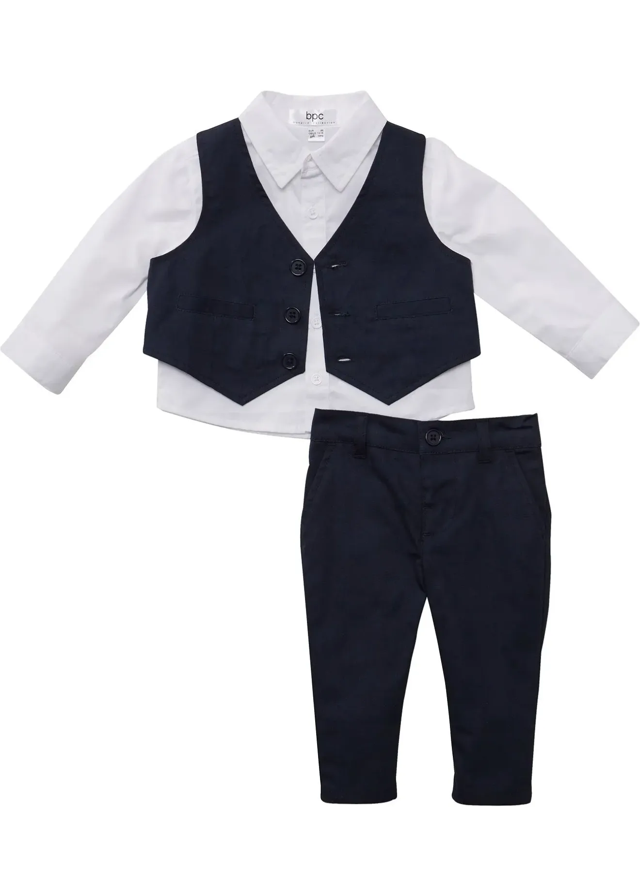 Enfant bonprix Vêtements Enfant|Pantalons & Leggings|Chemise + veston + pantalon 100% coton (ens. 3 pces)