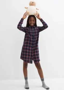 bonprix Chemise de nuit boutonnée en flanelle douce|Enfant Vêtements Enfant