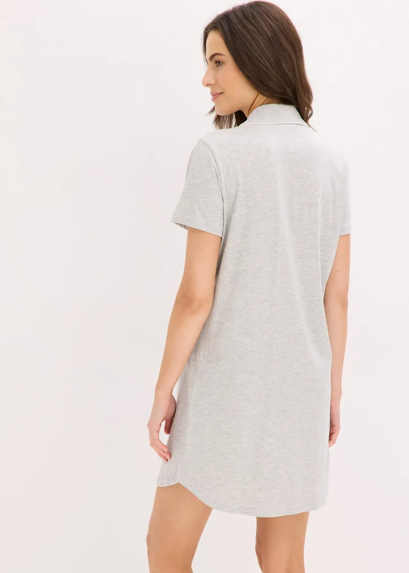 bonprix Chemise de nuit courte 100% coton|Femme Basiques|Lingerie Nuit