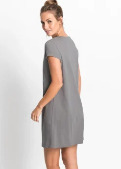 bonprix Chemise de nuit courte 100% coton|Femme Lingerie Nuit