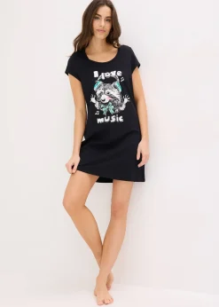 Femme bonprix Lingerie Nuit|Chemise de nuit courte 100% coton