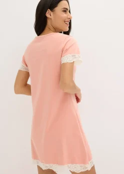 Femme bonprix Lingerie Nuit|Chemise de nuit courte avec dentelle