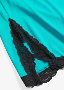 bonprix Chemise de nuit courte avec dentelle|Femme Lingerie Nuit