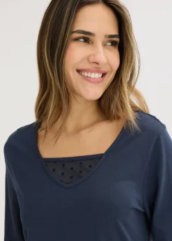 bonprix Chemise de nuit en coton doux|Femme Lingerie Nuit