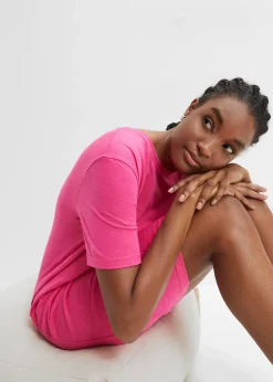 Femme bonprix Basiques|Lingerie Nuit|Chemise de nuit oversize en fil flammé