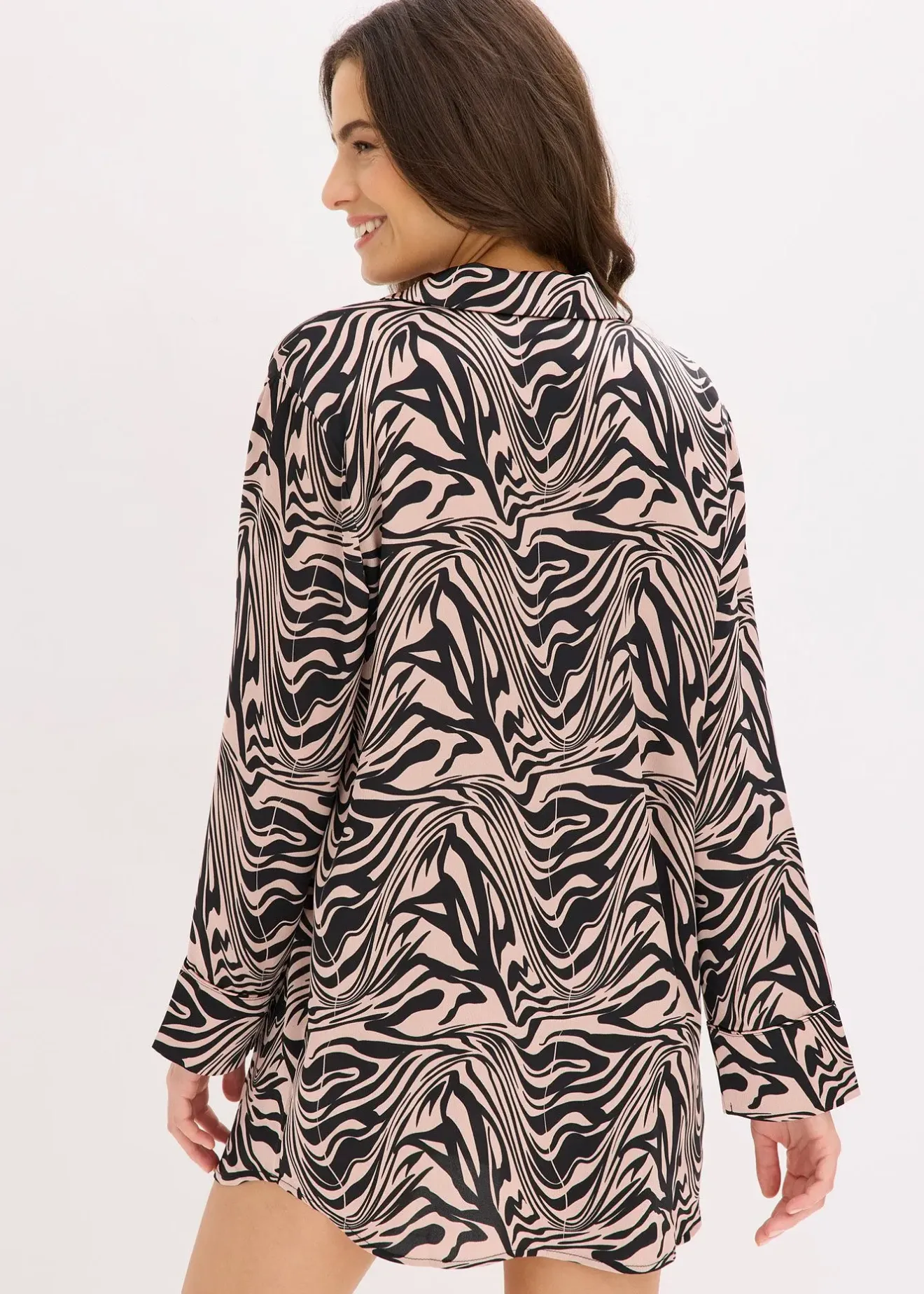 bonprix Chemise de nuit tissée en satin|Femme Lingerie Nuit