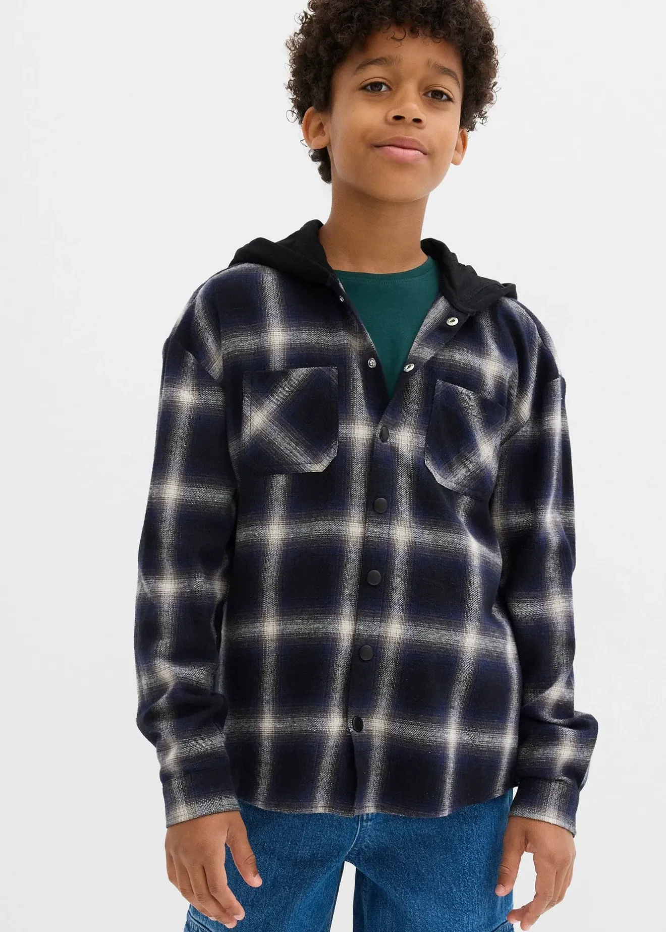 bonprix Chemise en flanelle à capuche|Enfant Vêtements Enfant|Garçons 9-16 Ans·Costumes & Chemises