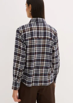 bonprix Chemise en flanelle 100% coton|Femme Chemisiers