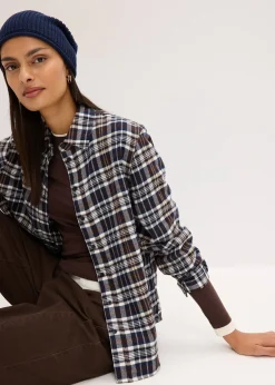 bonprix Chemise en flanelle 100% coton|Femme Chemisiers