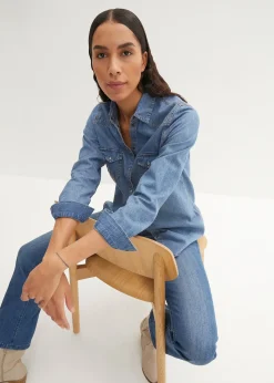 bonprix Chemise en jean|Femme Chemisiers