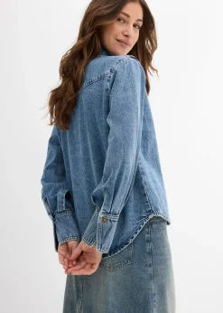 bonprix Chemise en jean 100% coton|Femme Chemisiers