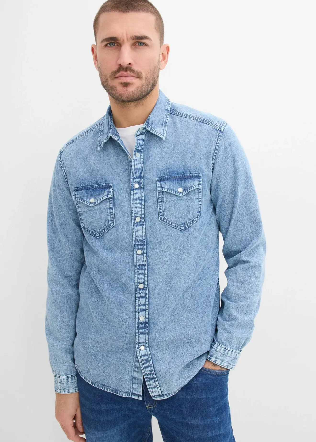 bonprix Chemise en jean 100% coton|Homme Chemises