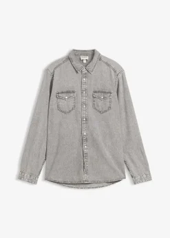 Homme bonprix Chemises|Chemise en jean 100% coton